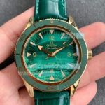 TW Factory Omega Seamaster 300m Green Lazurite Dial Yellow Gold Case Watch 41MM